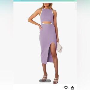 Purple cut out dress